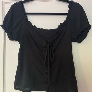 Nasty Gal off the shoulder lace up top